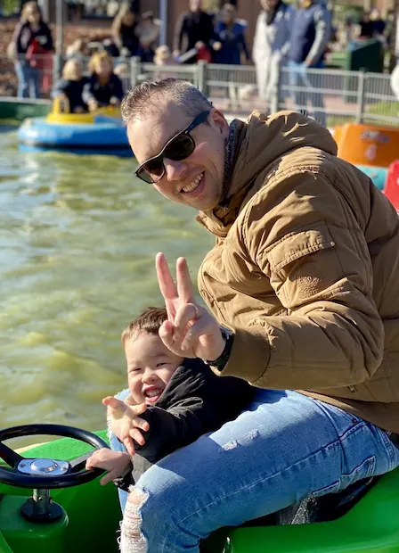 Marco samen met zijn zoon